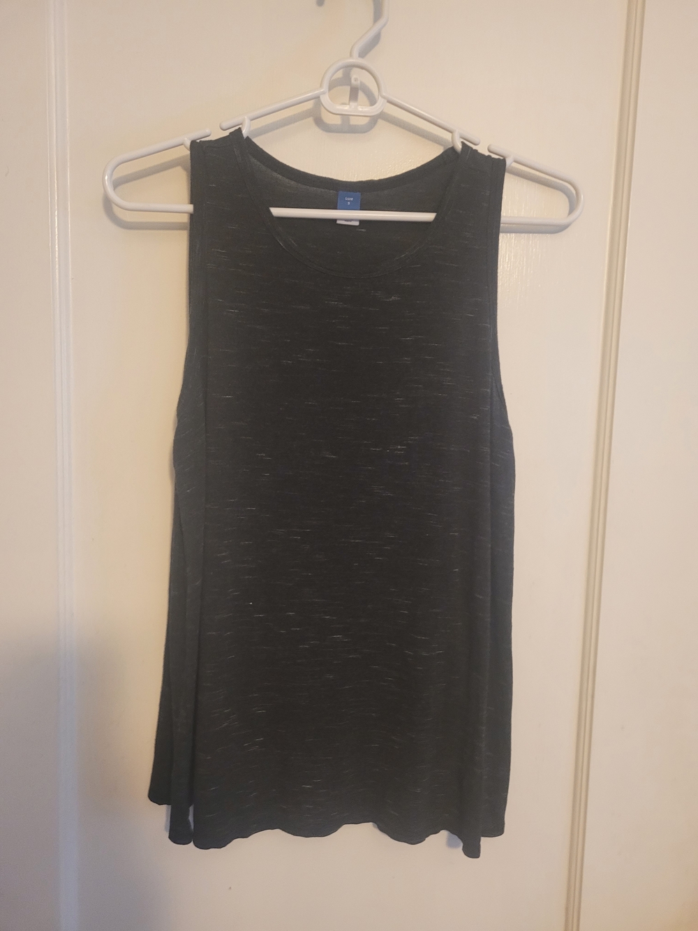 Old Navy Luxe Tank in Black Space Dye